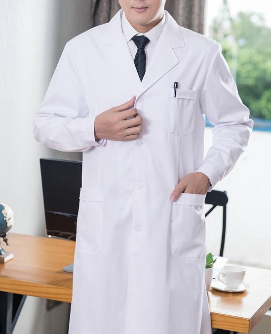 Medical Lab Gown - Doctor Uniform Men White Lab Coat
