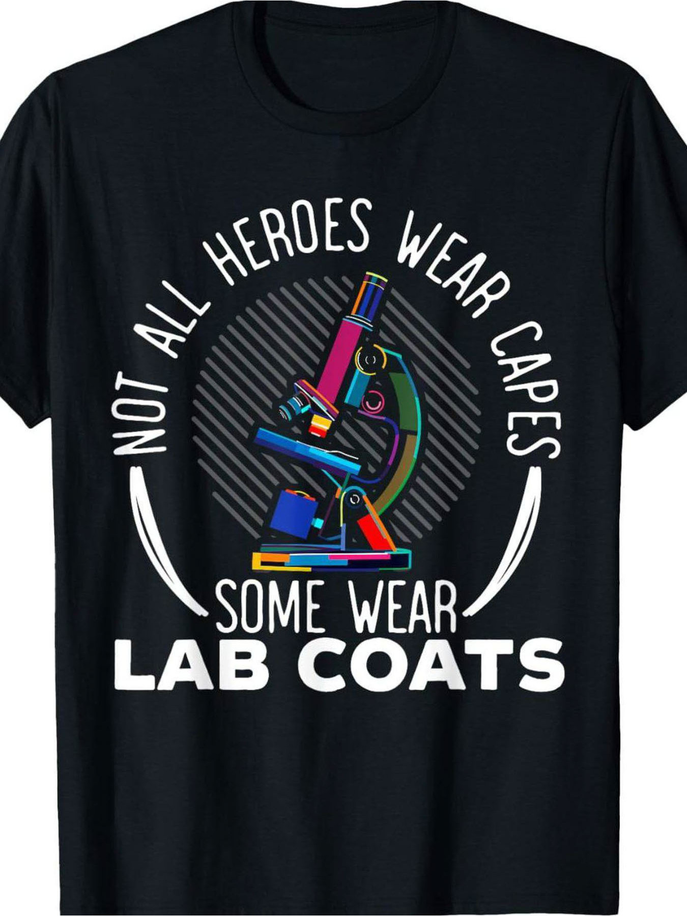 Medical Laboratory Technician - Men'S Black Crew Neck Short Sleeve