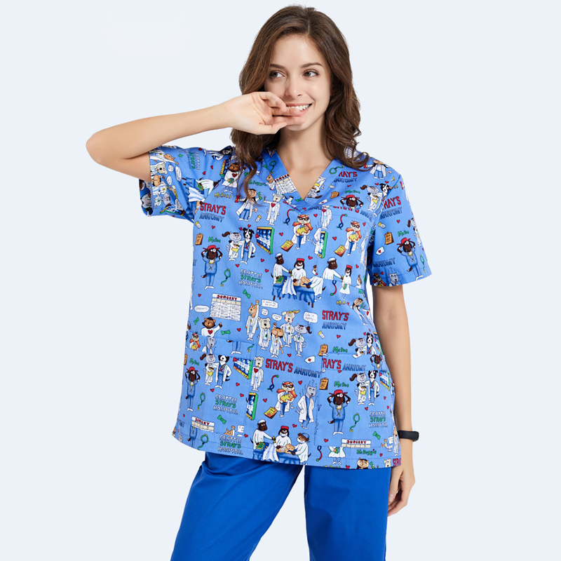 Medical Lab Gown - Scrubs Nursing Workwear Women Scrubs Laboratory
