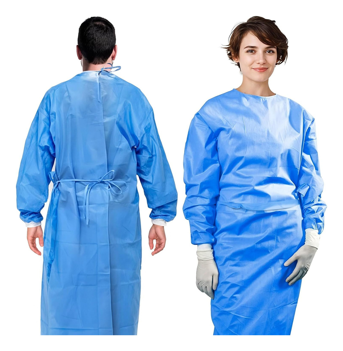 3pcs 45gsm SMS Three-Layer Com - Medical Lab Gown ulasan dan harga