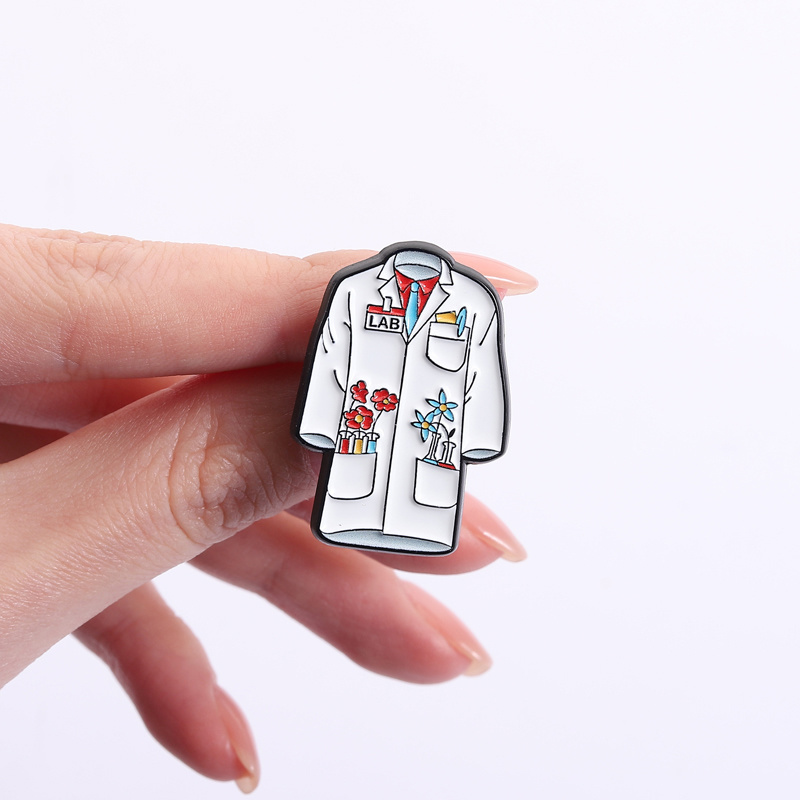 Floral Doctor Nurse Coat Ename - Medical Lab Gifts ulasan dan harga