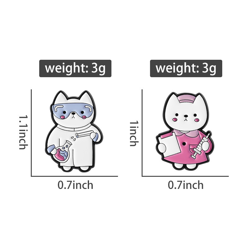 2pcs Cute Cartoon Medical Cat  - Medical Lab Gifts ulasan dan harga