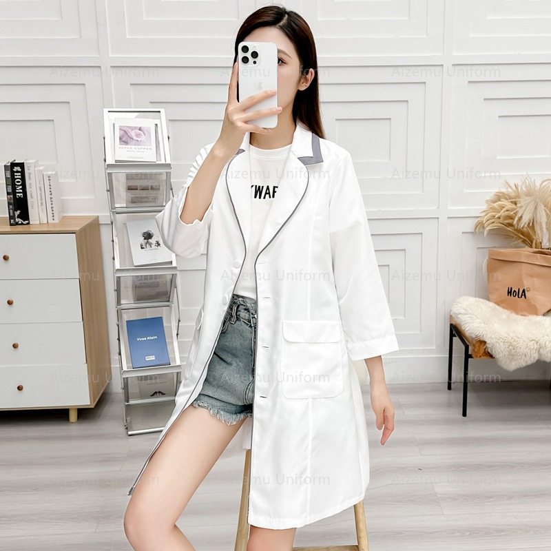 black beauty uniform with beau - Medical Lab Gown ulasan dan harga
