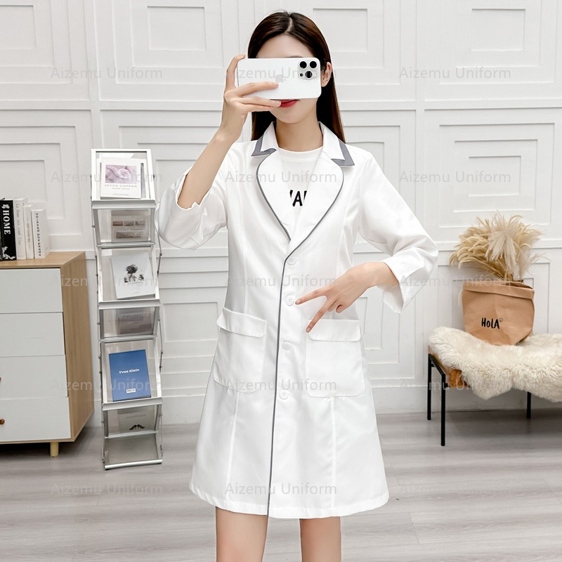 black beauty uniform with beau - Medical Lab Gown ulasan dan harga