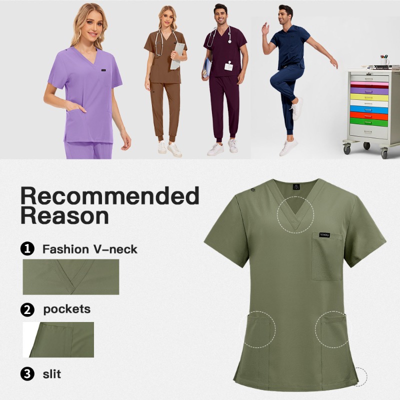 Unisex Short-Sleeved Surgical  - Medical Lab Gown ulasan dan harga