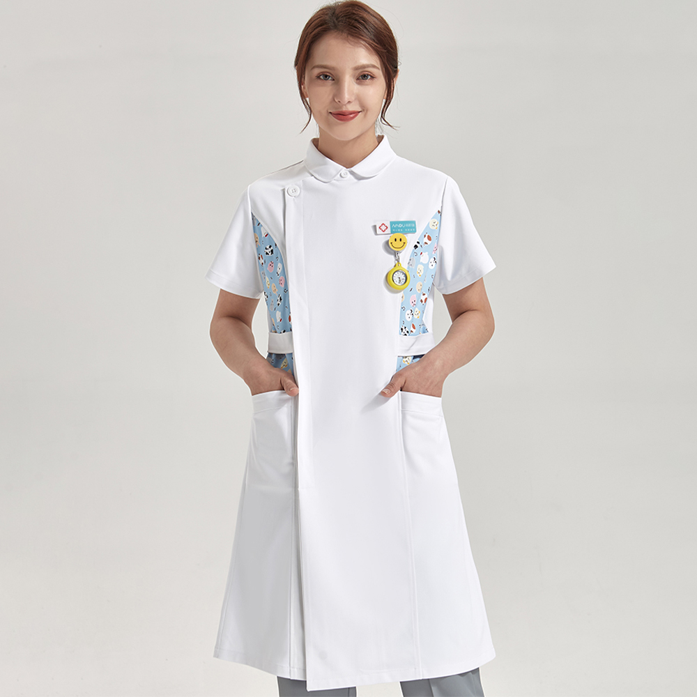 Anti Static Printed Nurse Lab  - Medical Lab Gown ulasan dan harga