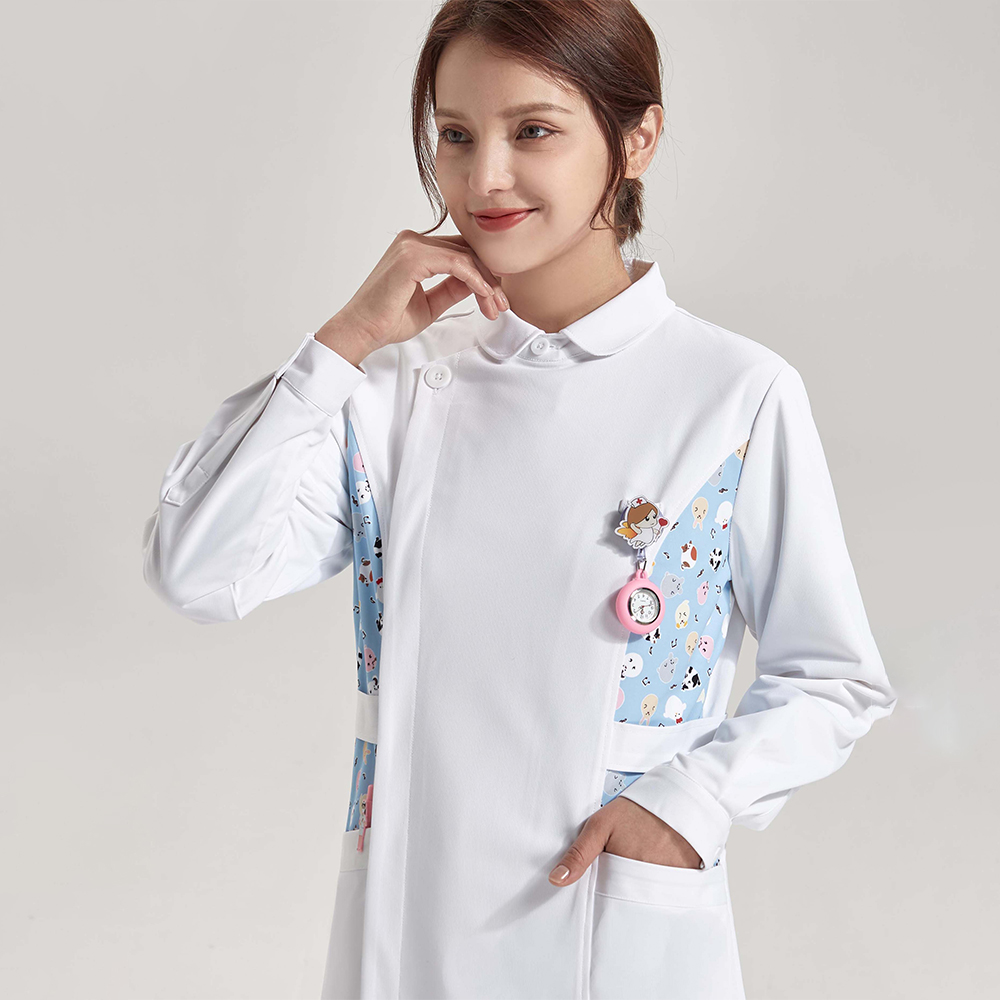 Anti Static Printed Nurse Lab  - Medical Lab Gown ulasan dan harga